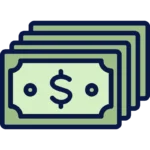 ícone de cédulas de dinheiro